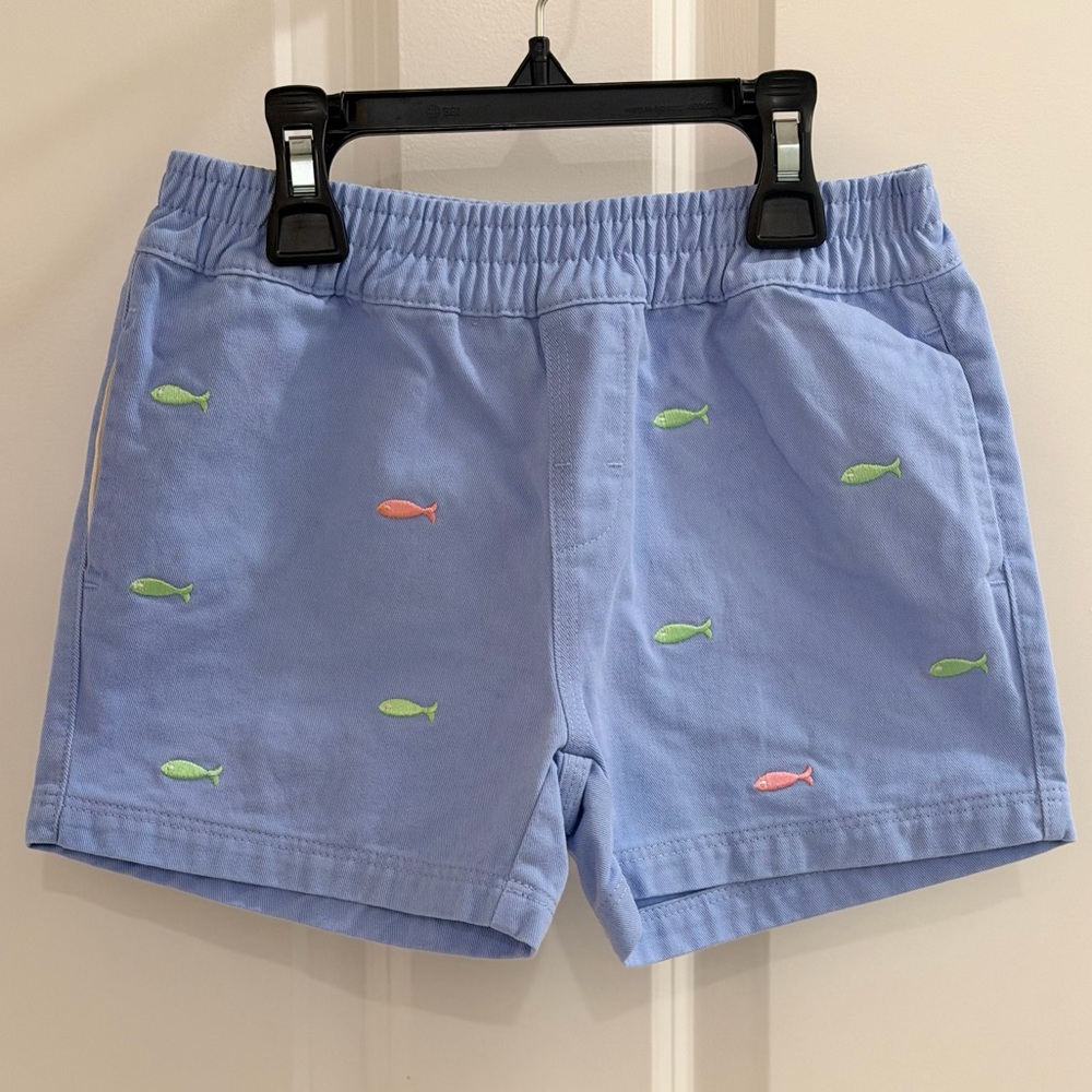 The Beaufort Bonnet Company - Blue Sheffield Shorts with Fish - Boys Size 6